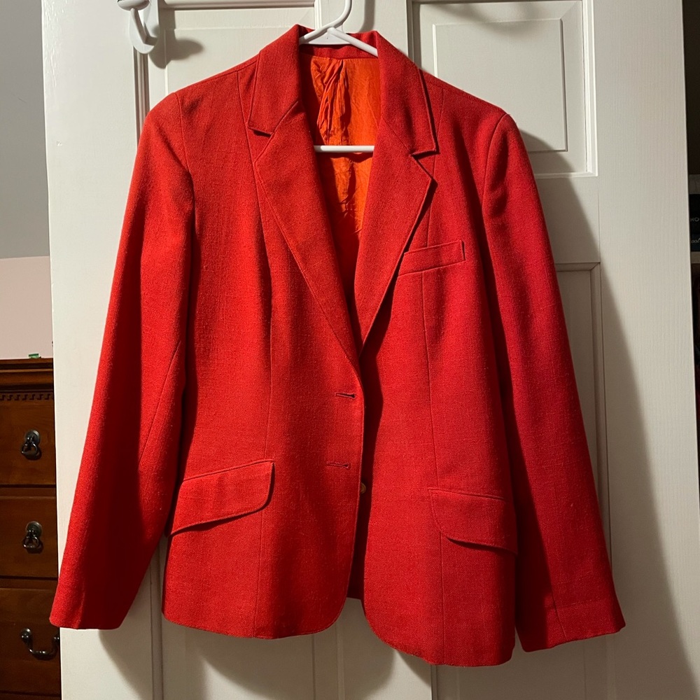 Wool red blazer